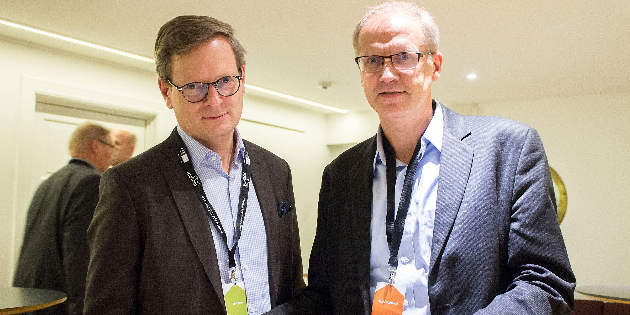 Björn Ursing, Sweden Bio, and Patric Stafshede, LunaLEC, agreed that it is both fun and important to remain updated on new companies entering the market.