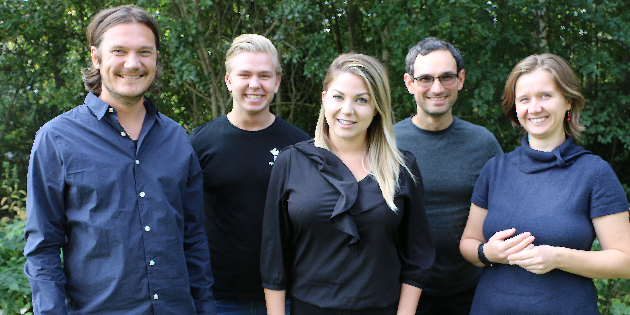 Alla bolag från norra Sverige samlade på bild inför finalen av Venture Cup. Från vänster Joakim Blomqvist, Umeå, (In-Sight Education), Albin Mannberg, Skellefteå, (Preoption), Lisa Lindall, Kalix, (The Fit), Cristian Klein och Barbara Terebieniec, Umeå (Freezfiler). Saknas på bild Harry van der Veen (Preoption) och Stephan Skrodzki (Freezfiler).