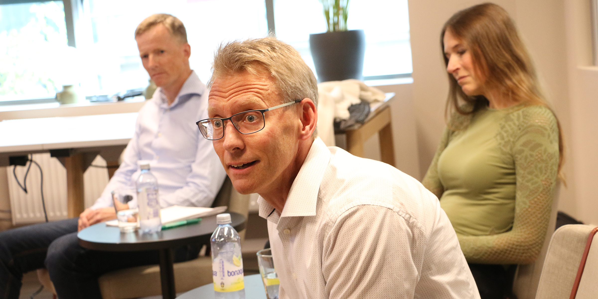 Per Nordgren, från bolaget Karnell, var en av tre investerare i kvällens panel som samtalade startupbolagen. De övriga var Mattias Pettersson, Northern Light Capital, och Lena Fridlund Forsgren, Partnerinvest Norr.